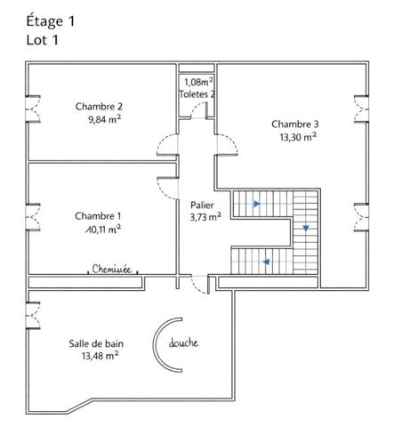 BEAUREGARD . Duplex 4 pièces 109m2 habitables + terrasse, cave et 2 places de stationnement