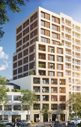 appartement T2 neuf à vendre PARIS 20e, surface habitable 44.80 m2 + terrasse 8.63 m2