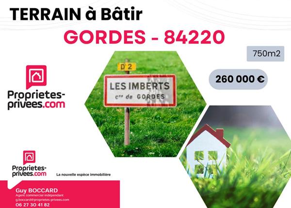 Terrain constructible Gordes 698 m2 Les Imberts