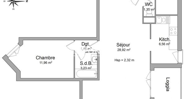 Location Appartement 2 pièces 53.47 m² - Sannois 95110