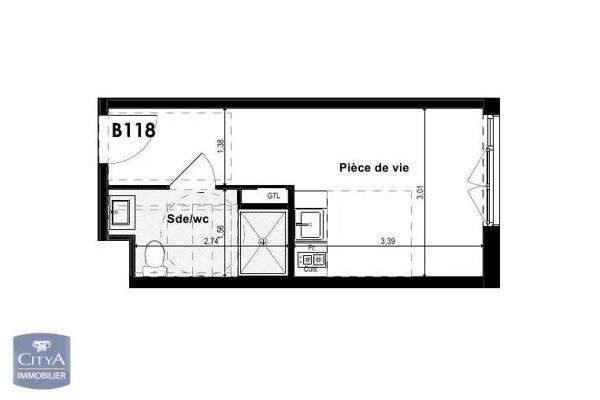 Appartement à louer 1 pièce 19.14m² Metz (57070)