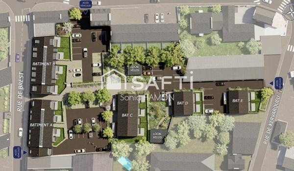 T2 neuf en VEFA avec balcon exposé plein sud – Saint-Pol-de-Léon