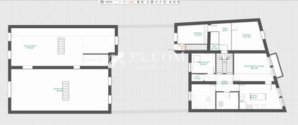 Ensemble immobilier de 500 m² composé de deux bâtiments MIRECOURT Mirecourt (88500)