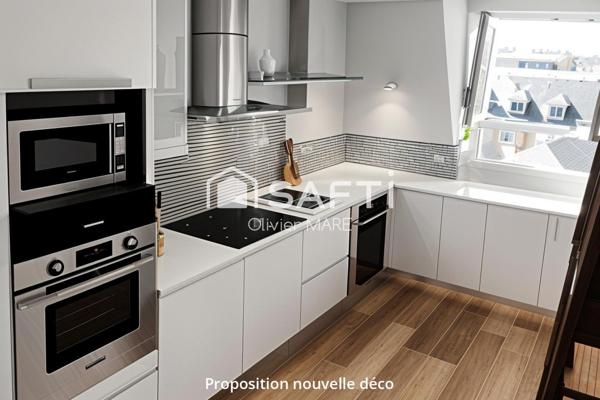 Appartement 60 m², DUPLEX, 2 chs, 3ième étage, centre ville de Flers