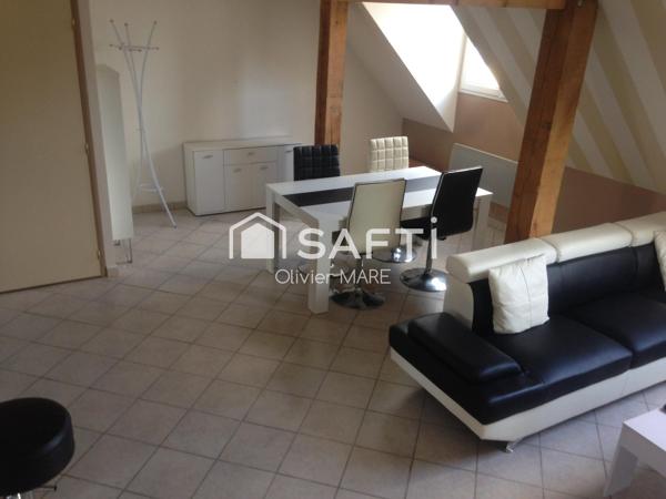 Appartement 60 m², DUPLEX, 2 chs, 3ième étage, centre ville de Flers