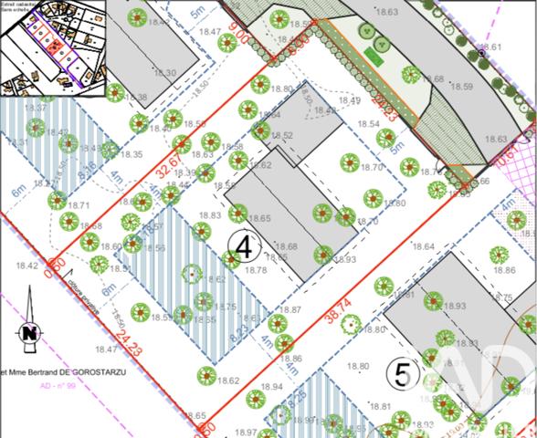 Terrain à vendre 950 m² Seignosse