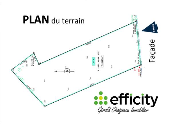Terrain - 840 m²