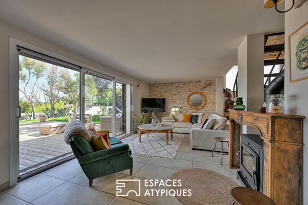 Bâtisse de caractère rénovée avec vue magnifique