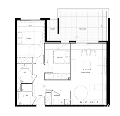 Appartement à vendre 3 pièces 71 m² Baillargues