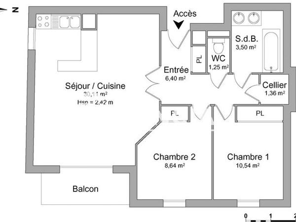 Location Appartement 3 pièces 61.8 m² - 7 QUATER RUE PAUL BEME Le Passage 47520
