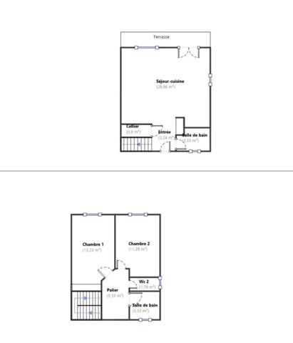 Duplex T3 avec jardin privatif - 2 parkings - Proche des plages – 249 000 €