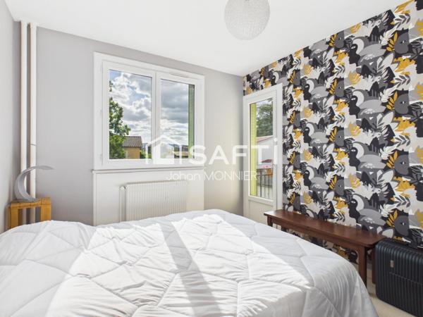 Appartement T3 de 64 m2 fonctionnel, 2 balcons, garage dans une résidence sécurisée à deux pas du centre ville