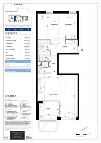 Appartement T3 à vendre  3 pièces - 69,21 m 2   ANNECY  - 74