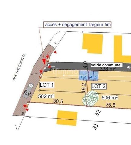 Terrain à bâtir 502 m² Preuschdorf