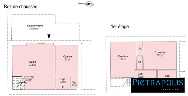 Maison de ville T3 de 65m² à 3 min des Gratte-Ciel