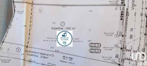 Terrain à vendre 1 091 m² Novillers