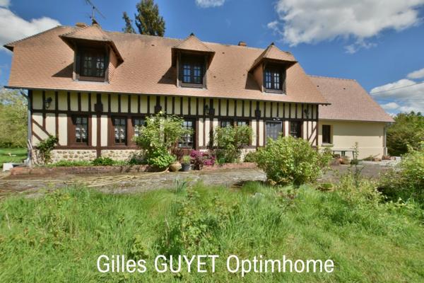 15MN de BERNAY MAISON DE CARACTÈRE T6 214000€ avec garage et 3000M² de terrain