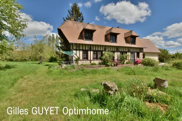15MN de BERNAY MAISON DE CARACTÈRE T6 214000€ avec garage et 3000M² de terrain