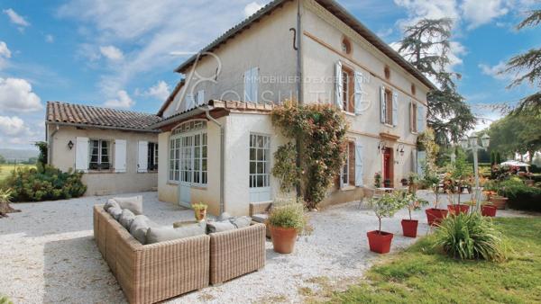 VENTE LISLE SUR TARN MAISON DE MAÎTRE + MAISON DE GARDIEN SUR PARC DE 8600M²