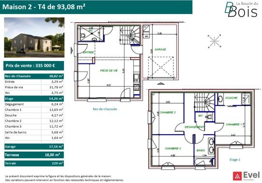 🏡 Maison T4 de 93 m² avec garage et jardin – Thionville