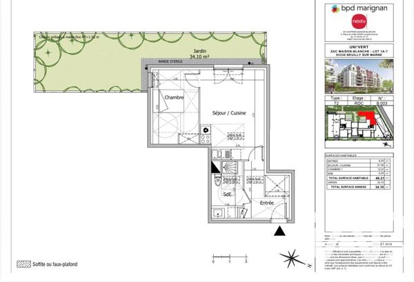Appartement à vendre 2 pièces 48 m² Neuilly-sur-Marne