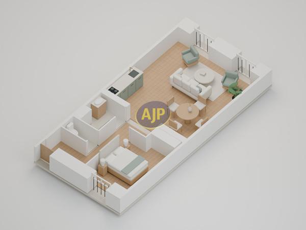 Appartement à vendre Bordeaux - 2 pièces, 52m² avec 1 chambre(s) à 230 000€ - AJP Immobilier Bordeaux Nansouty