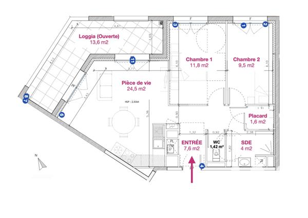 Appartement à vendre 3 pièces 61 m² Nantes