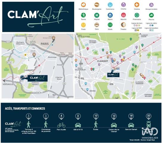 Appartement à vendre 4 pièces 82 m² Clamart