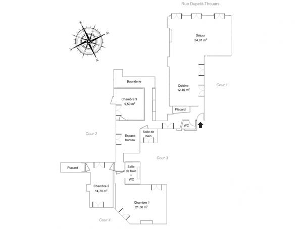 Appartement à vendre 5 pièces 127,85 m² Paris 3