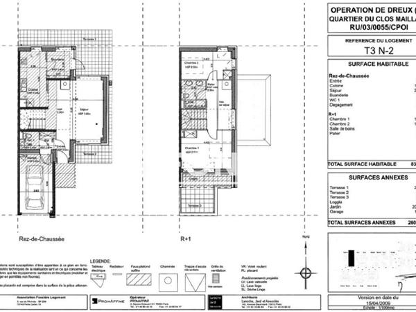 Location Maison 3 pièces 83.35 m² - RUE DES HARKIS / RUE LEOPOLD SEDAR SENGHOR Dreux 28100