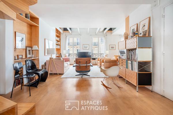 Duplex calme et lumineux au dernier étage