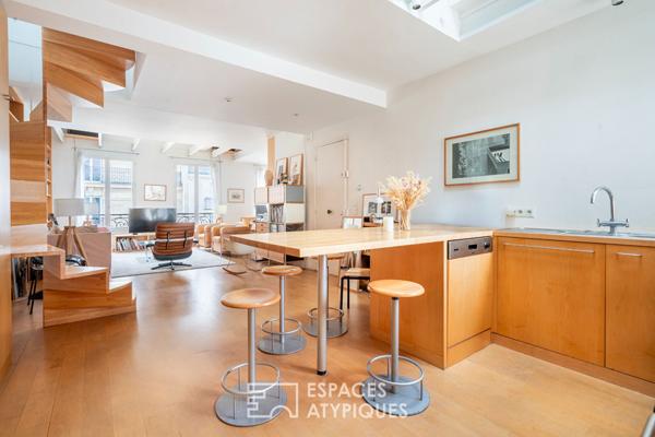 Duplex calme et lumineux au dernier étage