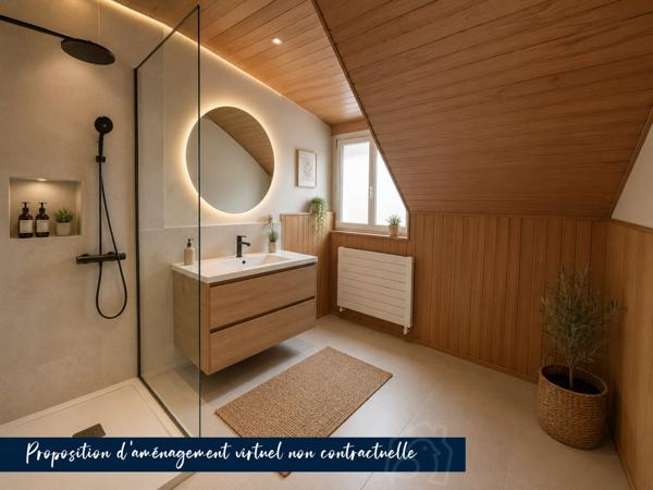 Masion semi-individuelle avec garage et jardin à améliorer