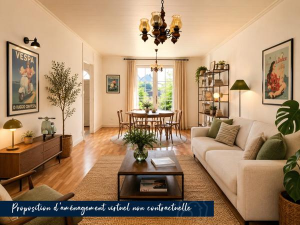 Masion semi-individuelle avec garage et jardin à améliorer