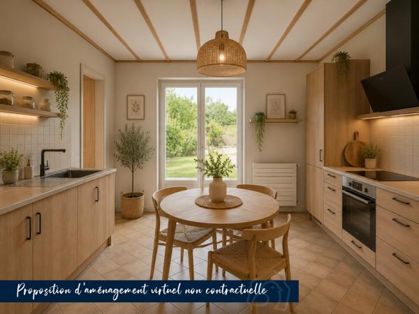Masion semi-individuelle avec garage et jardin à améliorer