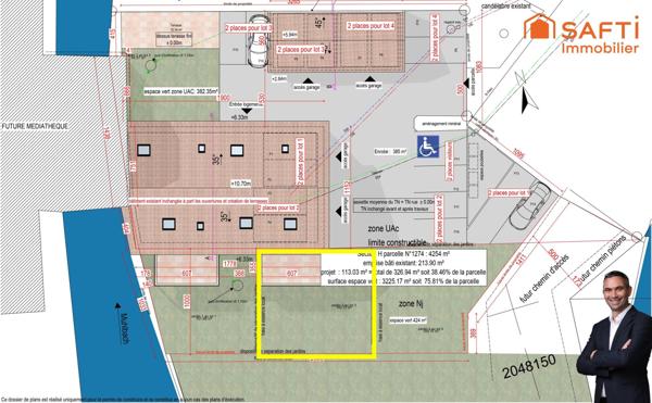 Superbe appartement de 83,72m² disposant d'une terrasse, d'un jardin, d'un double garage et de 2 places de stationnement privées !