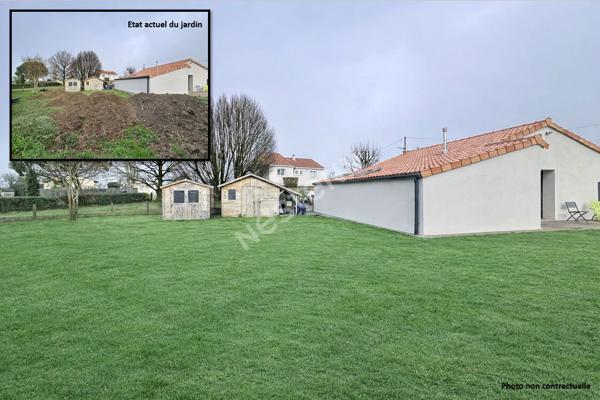 Maison en pierres de plain pied à vendre à Liré - 3 chambres, garage et jardin