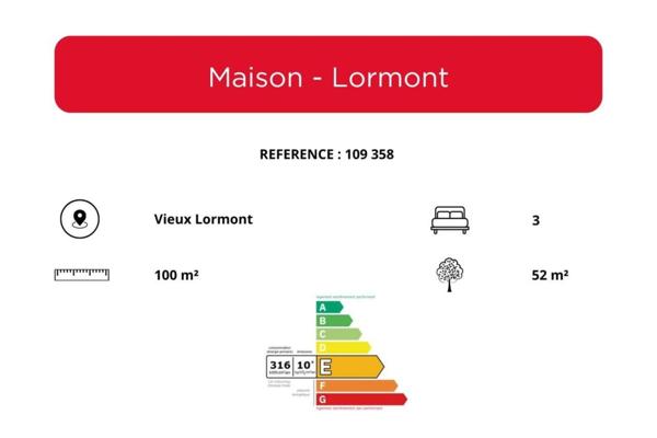 Maison à vendre 4 pièces de 100 m²