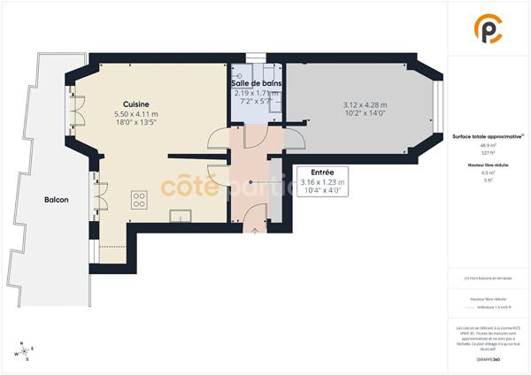 Vente
                Appartement49,39 m² - 2 Pièces -
                    CLAMART (92140)