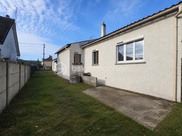 Située dans un quartier recherché et au calme, à proximité de commodités, découvrez cette maison de plain-pied d'environ 76 m².

Elle offre une pièce de vie avec cuisine ouverte, réchaufféé par un poêle à bois, idéale pour les moments en famille.
La partie nuit se compose de trois chambres, d'une salle d'eau et d'un wc séparé.

A l'exterieur vous protirez d'un jardin de 424 m2, parfait pour les beaux jours, avec abri de jardin.
Une cave vient compléter ce bien.