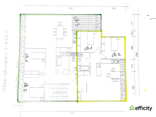 Immeuble 23 pièces - 975 m²