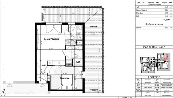 A VENDRE : Charmant Appartement Neuf de Type 2 avec magnifique terrasse
