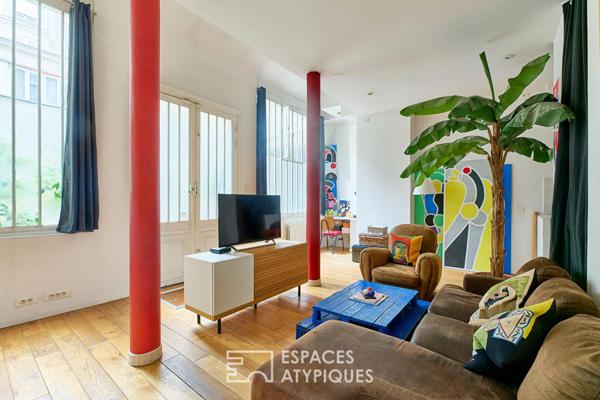 Ancien atelier transformé en loft sur cour – Marché Cadet