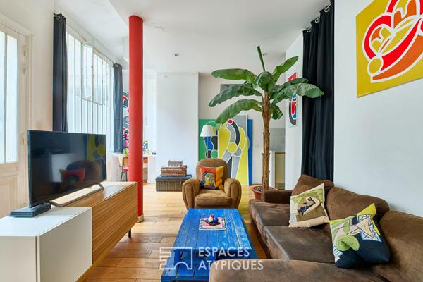 Ancien atelier transformé en loft sur cour – Marché Cadet