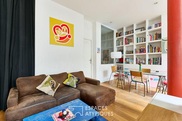 Ancien atelier transformé en loft sur cour – Marché Cadet