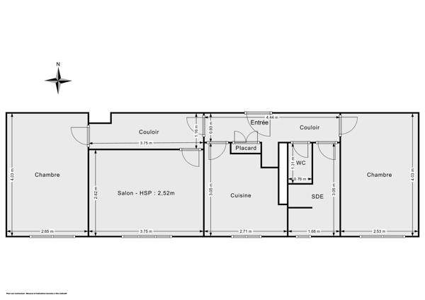 Appartement 51m² 3ch St Donatien/Erdre