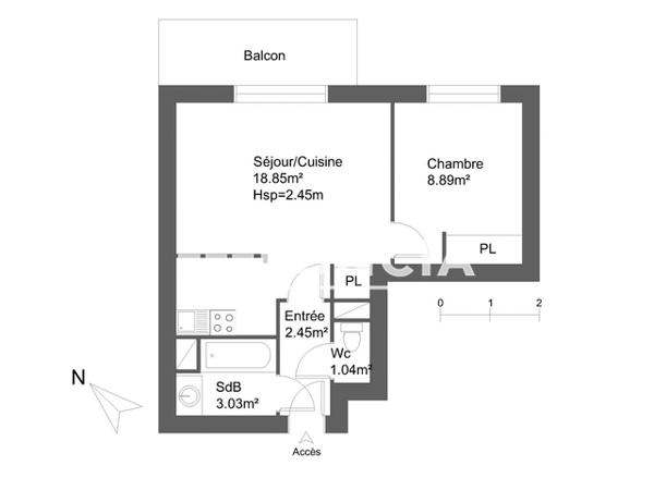 Location Appartement 2 pièces 34.26 m² - 18/20 RUE AUGUSTE RENOIR Limoges 87000