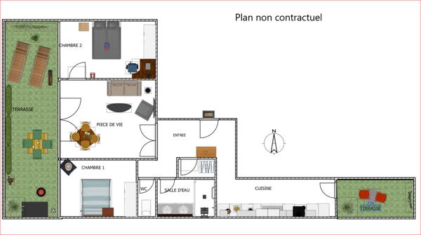 Appartement 3 pièces - 70 m²