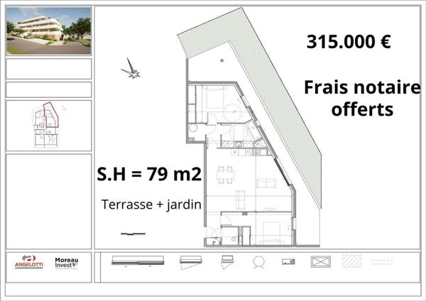 Appartement Canet En Roussillon 3 pièce(s) 74 m2