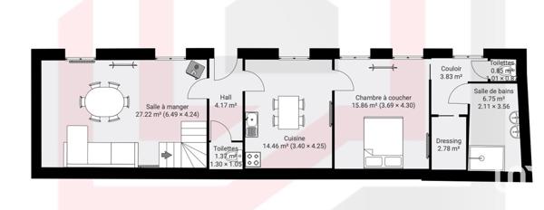 Maison 4 pièces de 104 m² à Miribel (01700)